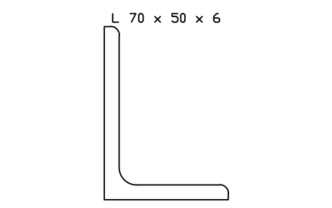 Vorschau des Symbols L 70 x 50 x 6, Block SEC_L70X50X6