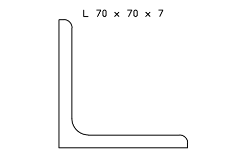 Vorschau des Symbols L 70 x 70 x 7, Block SEC_L70X70X7