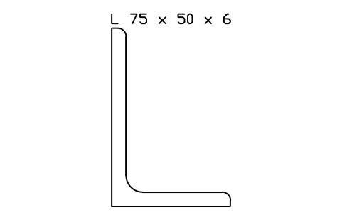 Vorschau des Symbols L 75 x 50 x 6, Block SEC_L75X50X6
