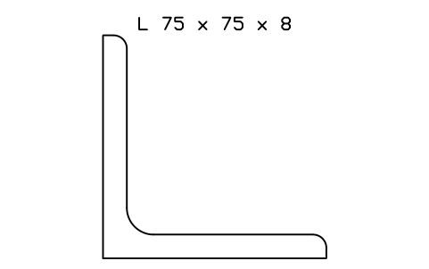 Vorschau des Symbols L 75 x 75 x 8, Block SEC_L75X75X8