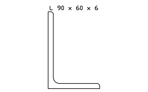 Vorschau des Symbols L 90 x 60 x 6, Block SEC_L90X60X6
