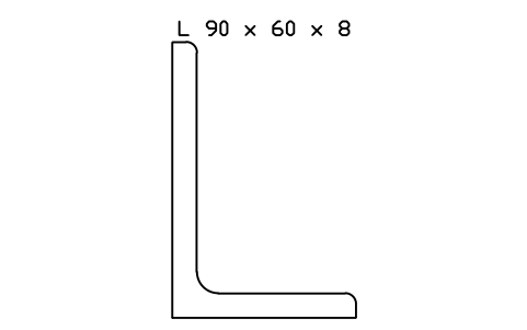 Vorschau des Symbols L 90 x 60 x 8, Block SEC_L90X60X8