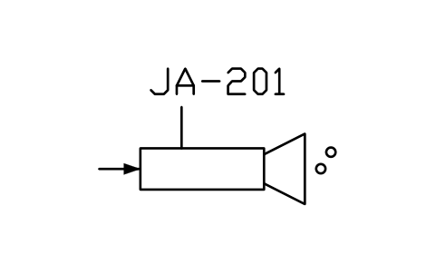 Anteprima del simbolo Jet aerator, blocco WTR_AERATOR_JET