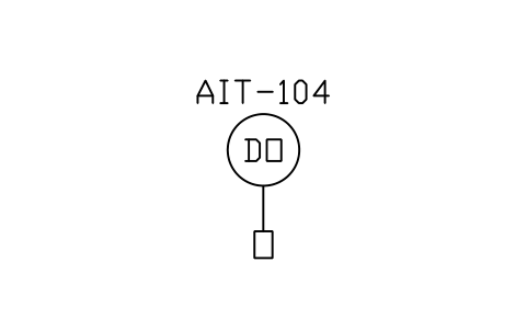 Anteprima del simbolo Dissolved oxygen sensor, blocco WTR_AN_DO
