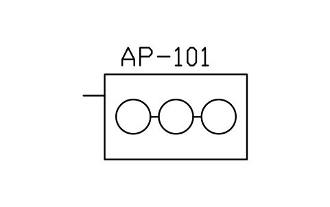 Anteprima del simbolo Analyser panel (sample conditioning), blocco WTR_AN_PANEL