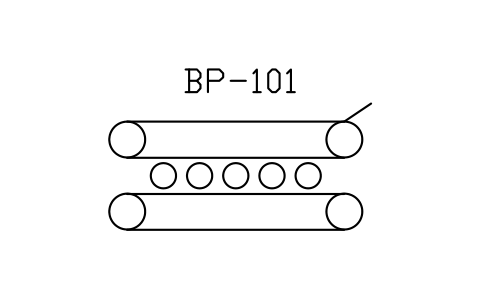 Anteprima del simbolo Belt filter press, blocco WTR_BELT_PRESS
