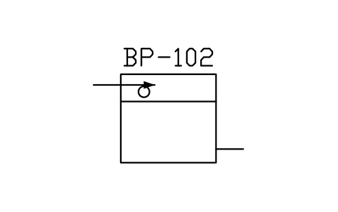 Anteprima del simbolo Break pressure tank, blocco WTR_BPT
