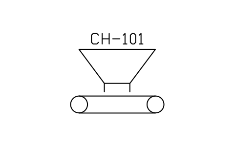 Anteprima del simbolo Cake hopper with conveyor, blocco WTR_CAKE_HOPPER