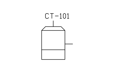 Anteprima del simbolo Chemical storage tank, blocco WTR_CHEM_TANK