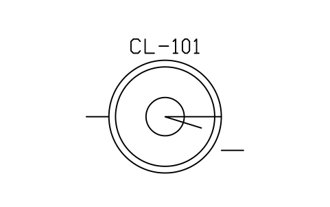 Anteprima del simbolo Clarifier, circular, plan, blocco WTR_CLARIFIER_PLAN