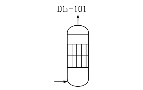 Anteprima del simbolo Degasser / decarbonator, blocco WTR_DEGASSER