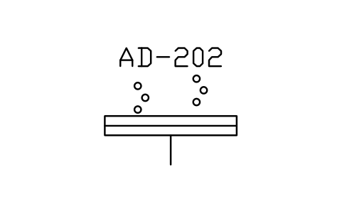Anteprima del simbolo Diffuser, tube, blocco WTR_DIFF_TUBE