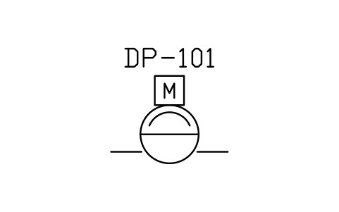 Anteprima del simbolo Dosing pump, diaphragm, blocco WTR_DOSE_PUMP