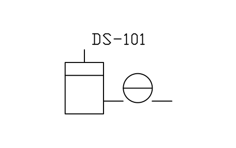 Anteprima del simbolo Dosing skid with tank, blocco WTR_DOSE_SKID