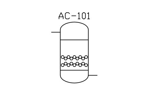 Anteprima del simbolo Pressure filter, activated carbon, blocco WTR_FILTER_CARBON