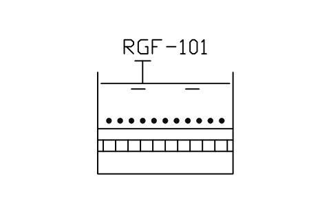 Anteprima del simbolo Rapid gravity filter, blocco WTR_FILTER_RAPID