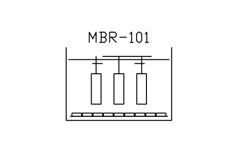 Anteprima del simbolo Membrane bioreactor, blocco WTR_MBR