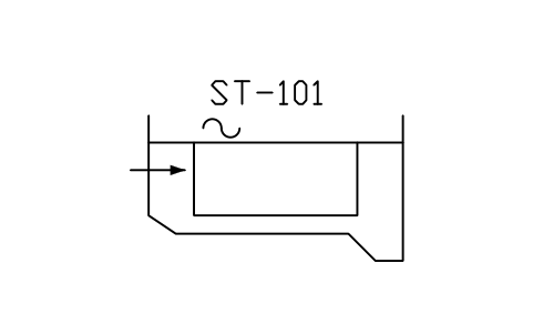 Anteprima del simbolo Settling tank, rectangular, blocco WTR_SETTLER_RECT