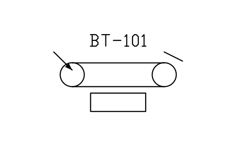 Anteprima del simbolo Belt thickener, blocco WTR_SLUDGE_BELT_THICK