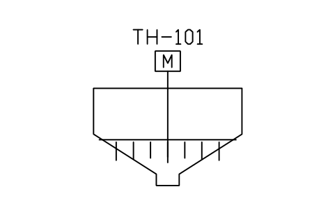 Anteprima del simbolo Gravity thickener, blocco WTR_THICKENER