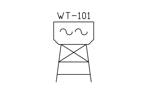 Anteprima del simbolo Elevated water tower, blocco WTR_TOWER