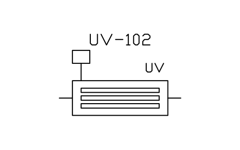 Anteprima del simbolo UV reactor, closed, blocco WTR_UV_CLOSED