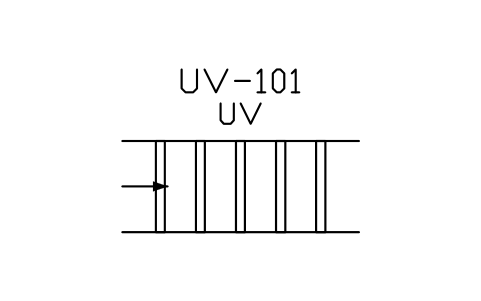 Anteprima del simbolo UV disinfection, open channel, blocco WTR_UV_OPEN